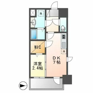 エステムコート名古屋新栄Ⅱアリーナ【1209号室】の間取り