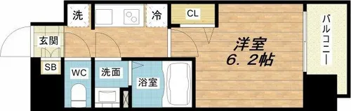 ララプレイス玉造パルク【10階】の間取り