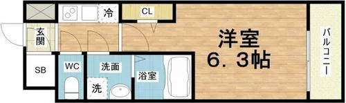 ファーストフィオーレ京橋ブレイニー【10階】の間取り