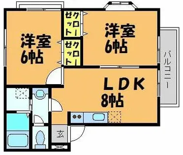 フォレスト浦園【A202号室】の間取り