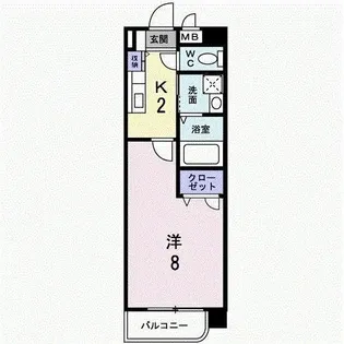 福岡県久留米市東合川8丁目【マンション】の間取り