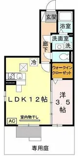 ラスルプレイス【1階】の間取り