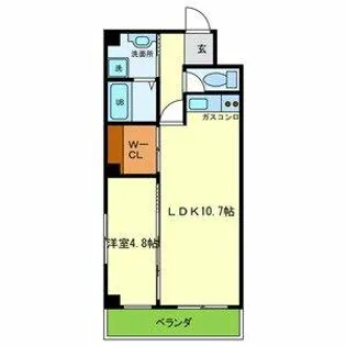 ピオニー久宝寺【3階】の間取り
