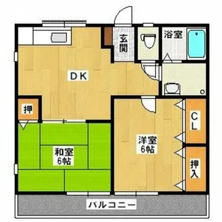 ルーミネス三瀦【201号室】の間取り