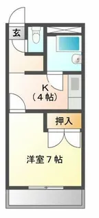 シーザーズ・パレス不知火【305号室】の間取り