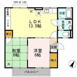 セジュール二見A【203号室】の間取り