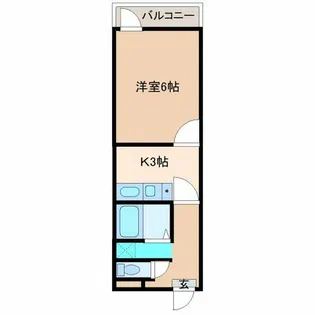 尚栄館【B106号室】の間取り