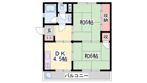水野マンション A棟【A102号室】の間取り