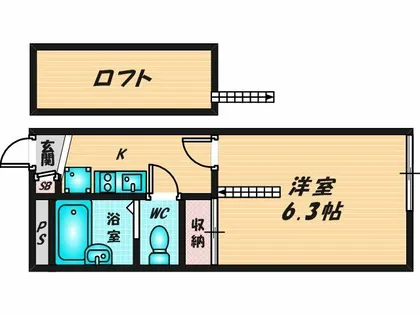レオパレスプロスパ【2階】の間取り