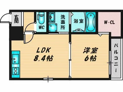 フジパレス花園中央公園南Ⅰ番館【1階】の間取り