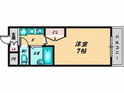 グランドオーク高井田【3階】の間取り