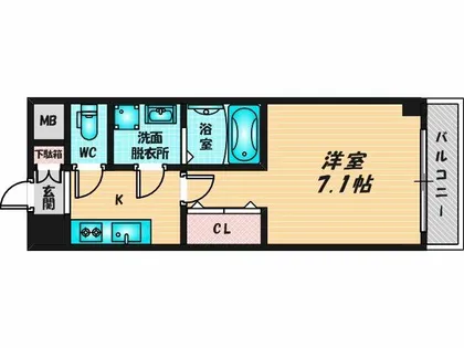 S-RESIDENCE高井田Central【11階】の間取り
