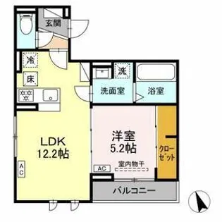 LUANA本山【101号室】の間取り