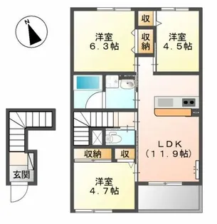 Ferdinand (フェルディナント)【2階】の間取り