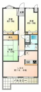 コスモ舞子坂弐番館【4階】の間取り