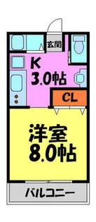 アドミール栄【101号室】の間取り