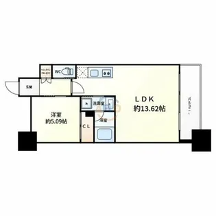 プレジオ帝塚山【5階】の間取り