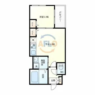 ハーモニーテラス遠里小野Ⅲ【1階】の間取り