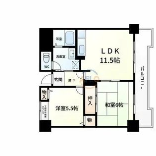 アロースあびこ【5階】の間取り