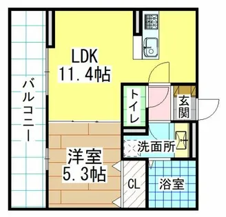 福岡県北九州市小倉北区今町2丁目【アパート】の間取り
