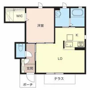 シャーメゾン稲田本町A棟【1階】の間取り