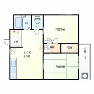 コーポ澄【6階】の間取り