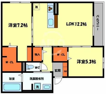 Maison de Espoir万代【1階】の間取り