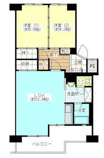 公社賃貸SMALIO 千里山田西【11-1211号室】の間取り