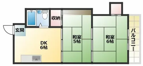 WESTヒルズ平野【5階】の間取り
