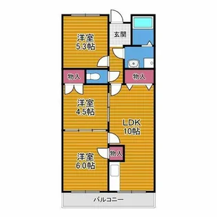 ベルベ田中【2階】の間取り