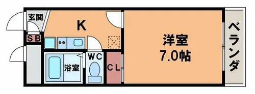 大阪府大阪市住吉区長居西2丁目【マンション】の間取り