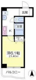 メゾンナカムラ北堀江【4階】の間取り