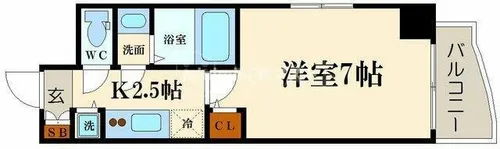 Fortuney北堀江【5階】の間取り