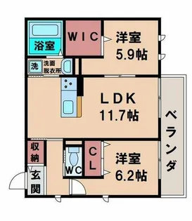 ユアメゾン針中野南【1階】の間取り