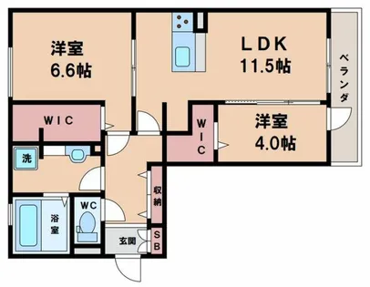 エクレール殿辻【2階】の間取り