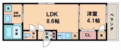 F asecia Taos【1階】の間取り