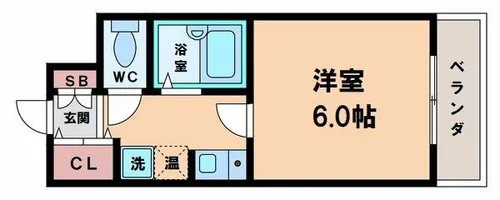 オーシャン長居公園【6階】の間取り