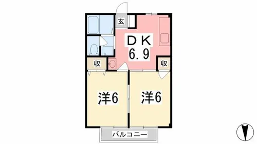 アメニティーハイム【101号室】の間取り