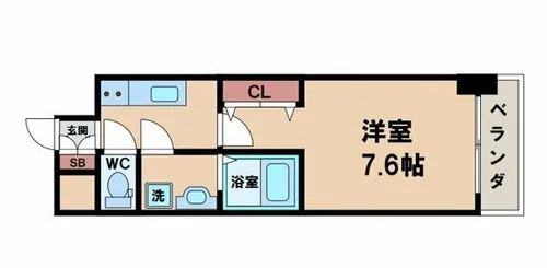 1Kの間取り画像