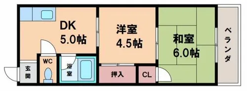カーサビアンカ【5階】の間取り