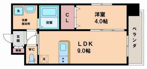 フォーゼ長居公園【6階】の間取り