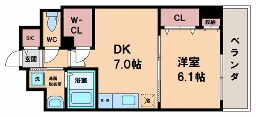Varius長居公園【3階】の間取り