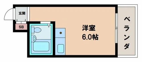 シティハイツ桃谷【5階】の間取り