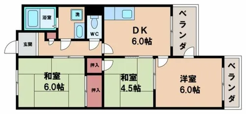 ハイネス・アビコ【4階】の間取り
