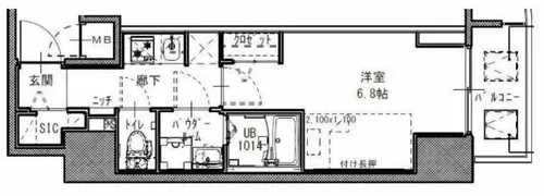 S-RESIDENCE福島玉川Tres【8階】の間取り