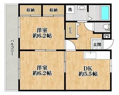 愛和ハイツ【1階】の間取り