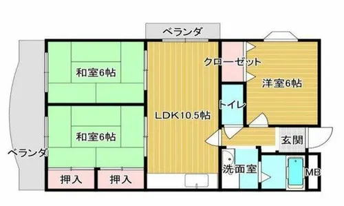 アネックス津和弐番館【4階】の間取り