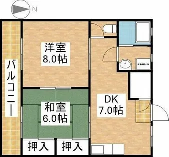 エクセル羽黒【101号室】の間取り