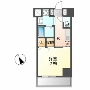 プレイズシード車道【602号室】の間取り
