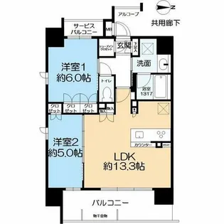 ザ・テラス京都グランターミナル【5階】の間取り